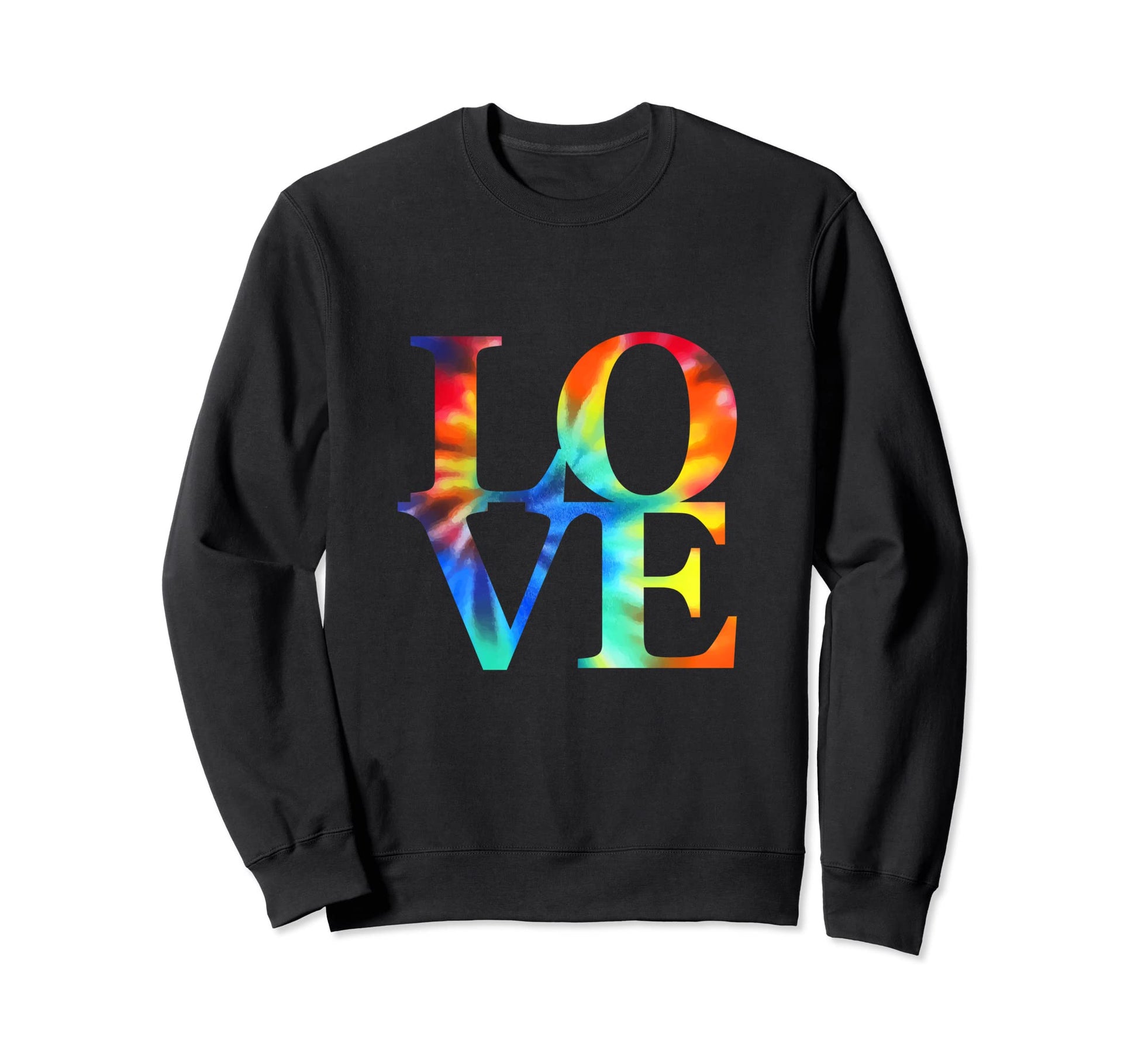 Boho Tie Dye Love 60S 70S Groovy Sweatshirt - Fun Novelty Design Unisex - T-Shirt, Sweatshirt, Hoodie