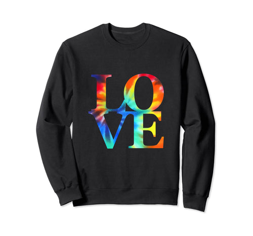 Boho Tie Dye Love 60S 70S Groovy Sweatshirt - Fun Novelty Design Unisex - T-Shirt, Sweatshirt, Hoodie