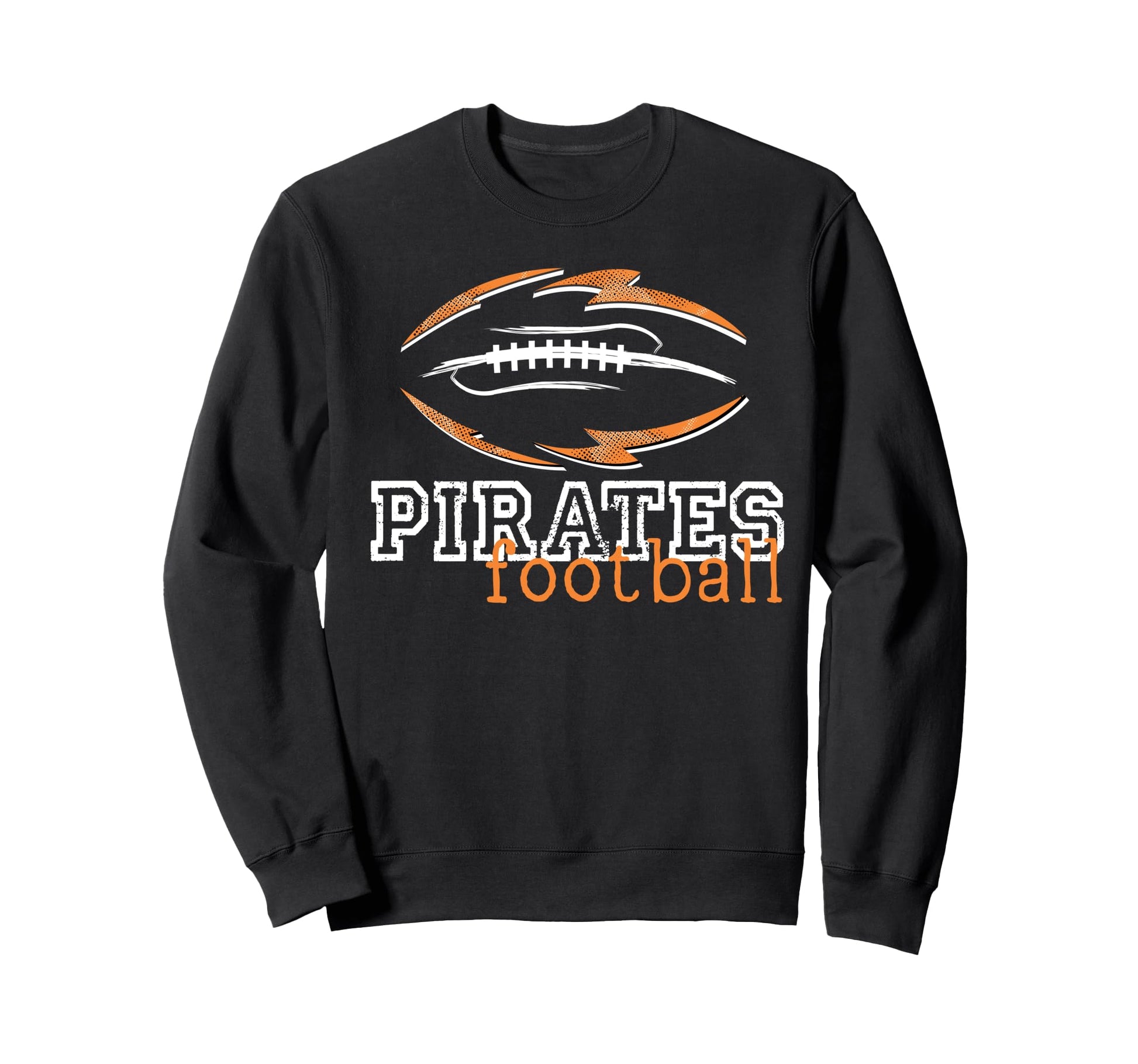Orange Pirates Football School Sweatshirt - Aesthetic Graphic Men Women - T-Shirt, Sweatshirt, Hoodie