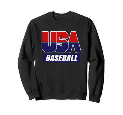 Baseball 2024 Usa Sweatshirt - Streetwear Style for Adults - T-Shirt, Sweatshirt, Hoodie