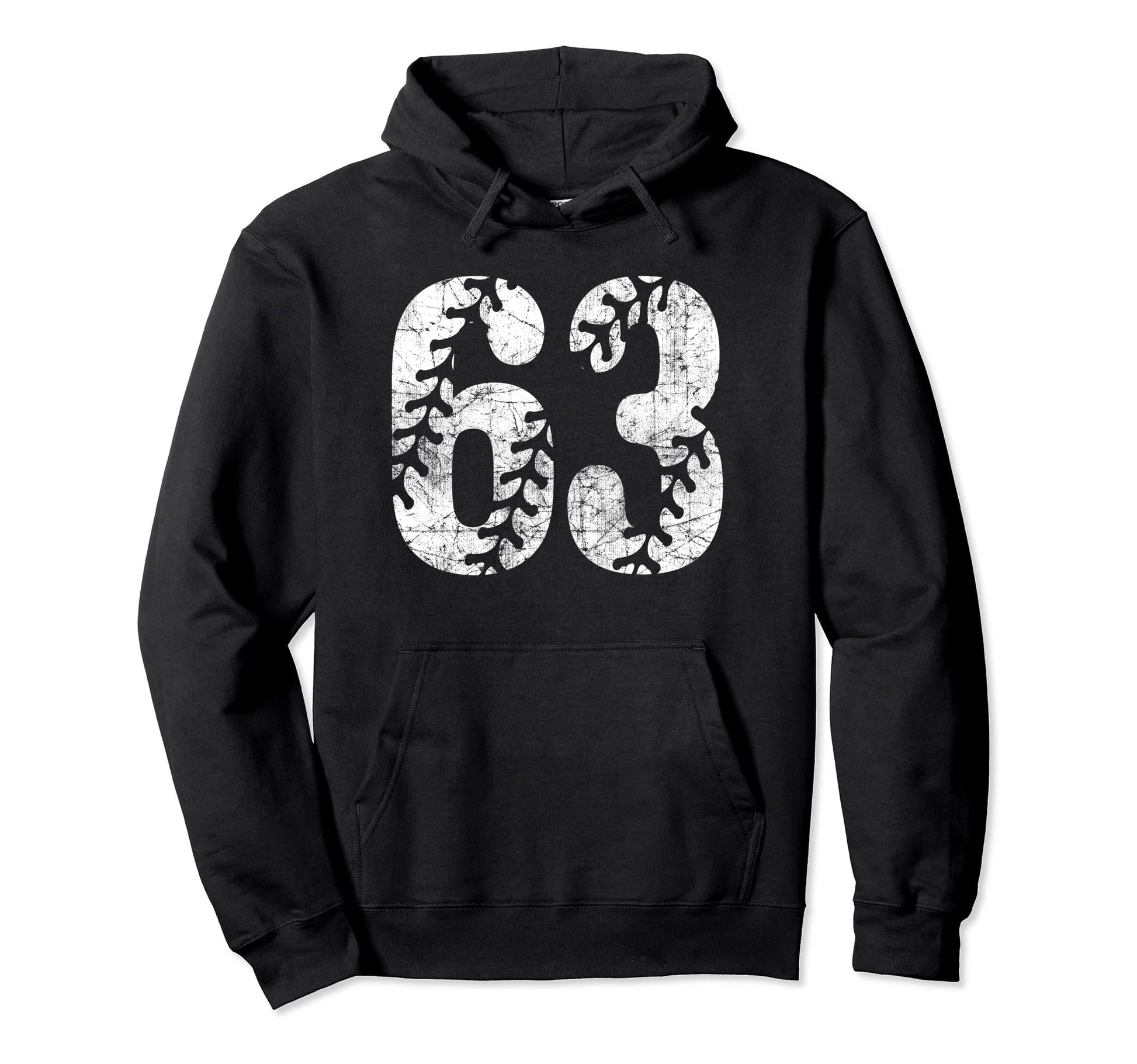 Baseball Softball Mom 63 Number 63 Hoodie - Trendy Graphic Men Women - T-Shirt, Sweatshirt, Hoodie