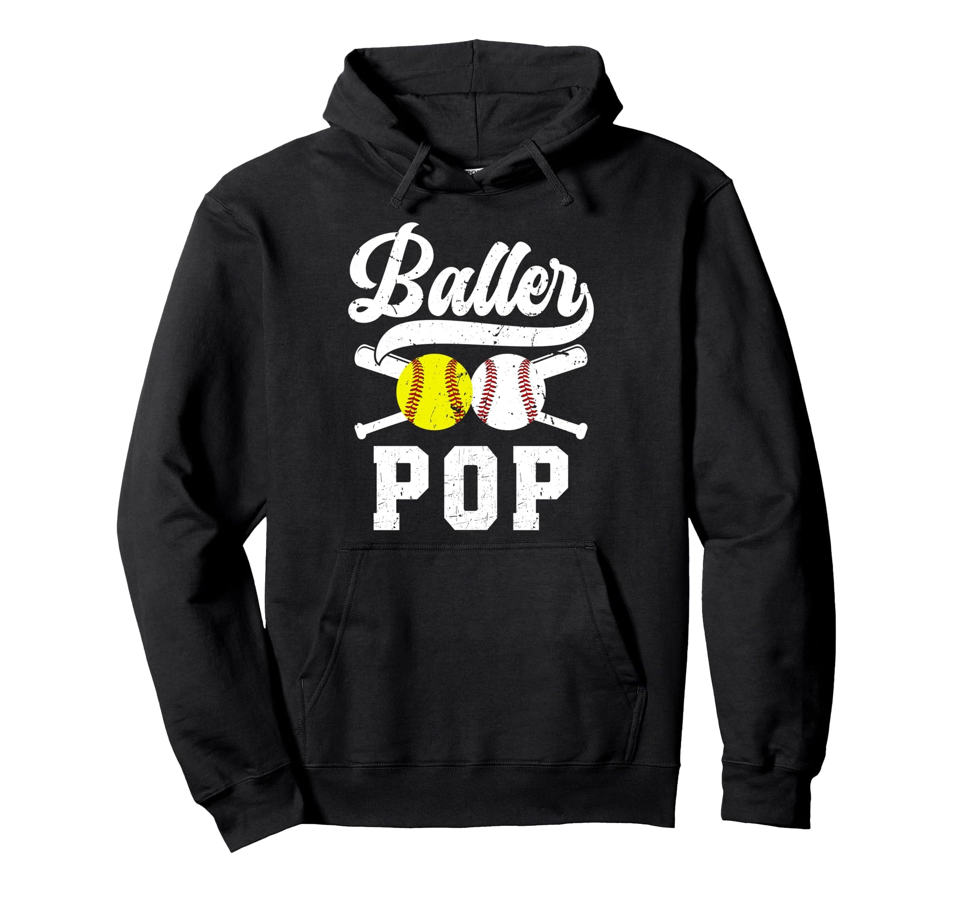 Baller Pop Proud Softball Baseball Pop Hoodie - Fun Novelty Design Unisex - T-Shirt, Sweatshirt, Hoodie