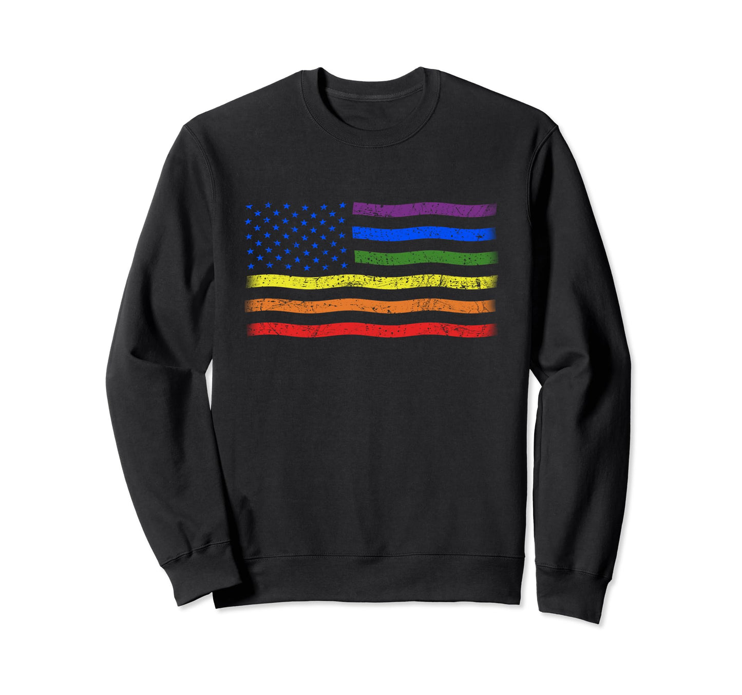 Lgbtq Flag Gay Pride Month Sweatshirt - Custom Art Print for Adults - T-Shirt, Sweatshirt, Hoodie