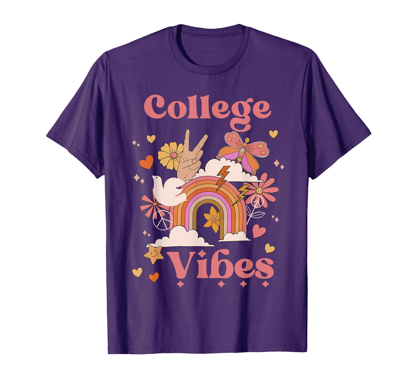 College Vibes School Groovy T-Shirt - Casual Everyday Wear Men Women - T-Shirt, Sweatshirt, Hoodie
