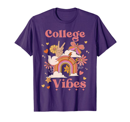 College Vibes School Groovy T-Shirt - Casual Everyday Wear Men Women - T-Shirt, Sweatshirt, Hoodie