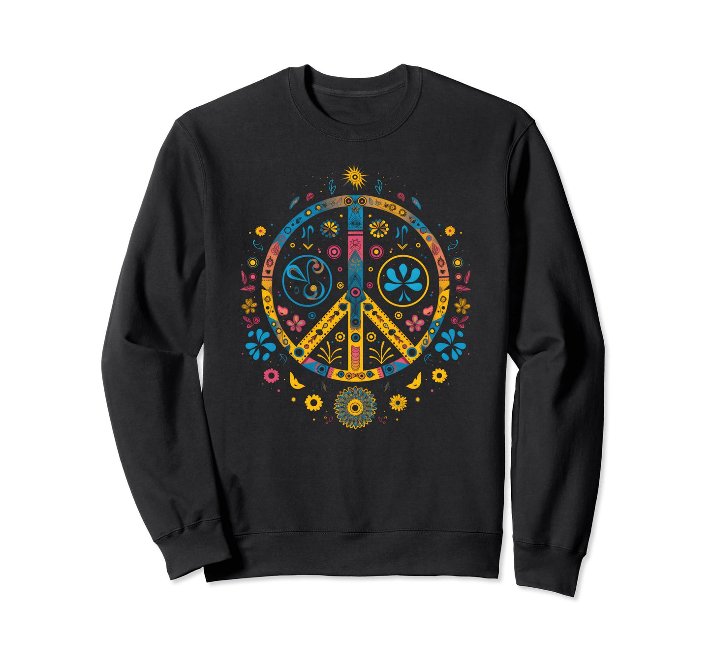 Peace Sign Hippie Boho 456 Sweatshirt - Unique Graphic Unisex - T-Shirt, Sweatshirt, Hoodie