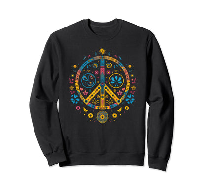 Peace Sign Hippie Boho 456 Sweatshirt - Unique Graphic Unisex - T-Shirt, Sweatshirt, Hoodie