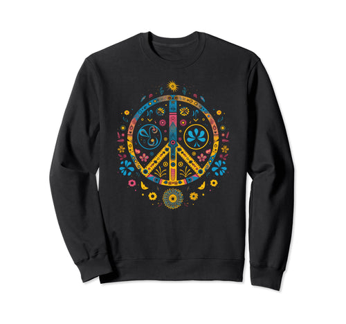 Peace Sign Hippie Boho 456 Sweatshirt - Unique Graphic Unisex - T-Shirt, Sweatshirt, Hoodie