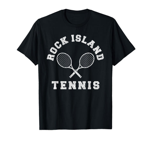 Rock Island Tennis Team Distressed 90S T-Shirt - Unique Graphic for Adults - T-Shirt, Sweatshirt, Hoodie