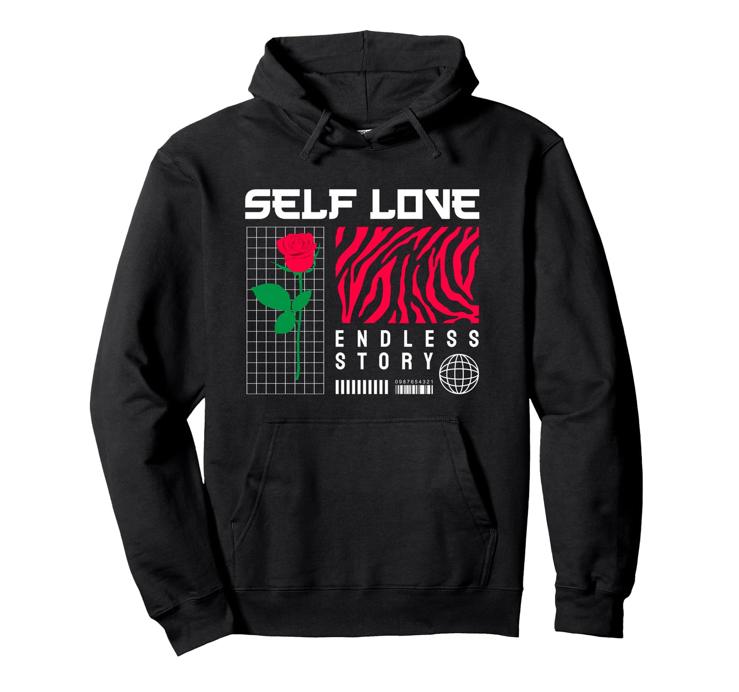 Self Love Aesthetic Edgy Streetwear Hoodie - Minimalist Print Unisex - T-Shirt, Sweatshirt, Hoodie