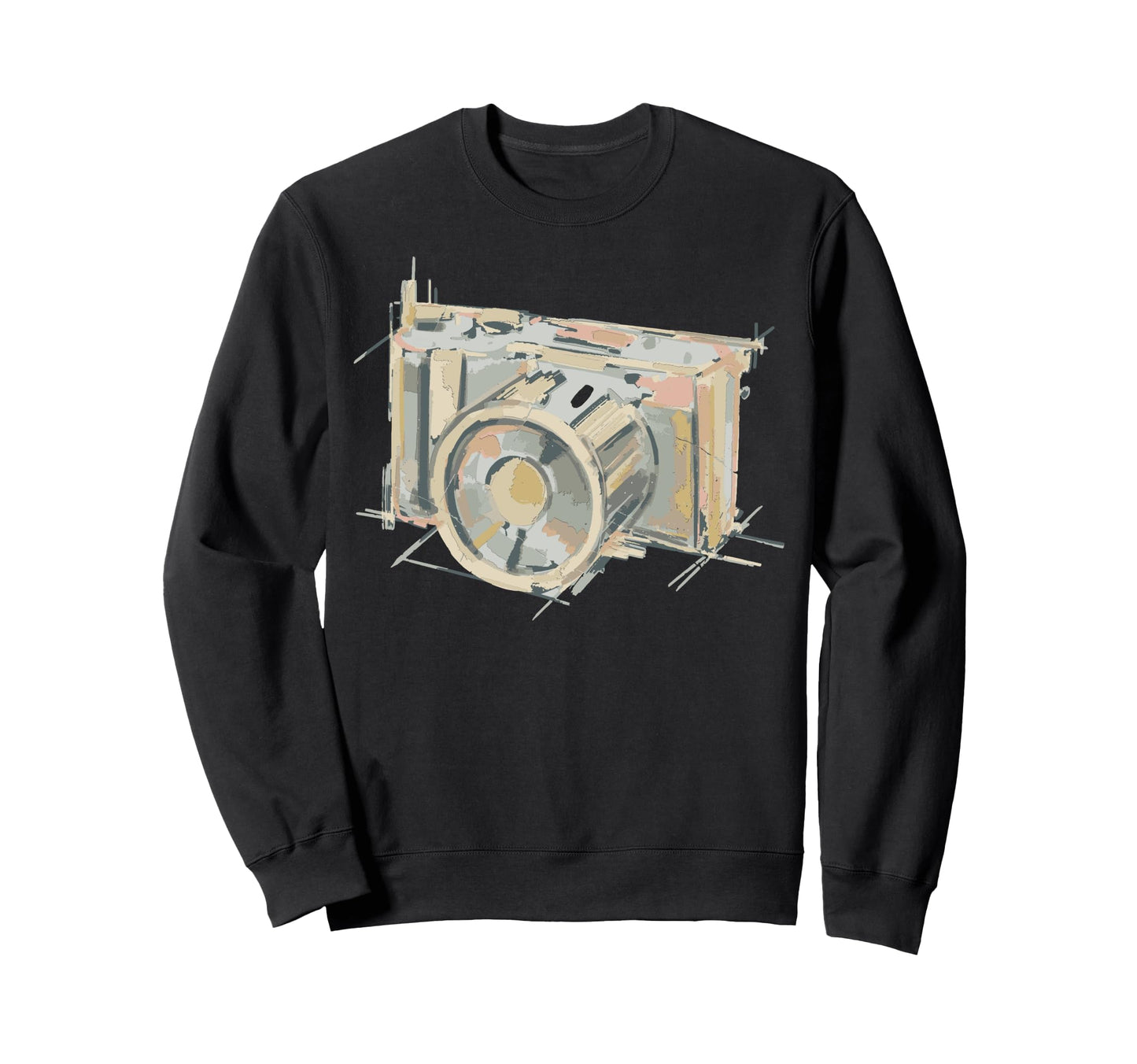 Abstract Camera Art Sweatshirt - Aesthetic Graphic Men Women - T-Shirt, Sweatshirt, Hoodie