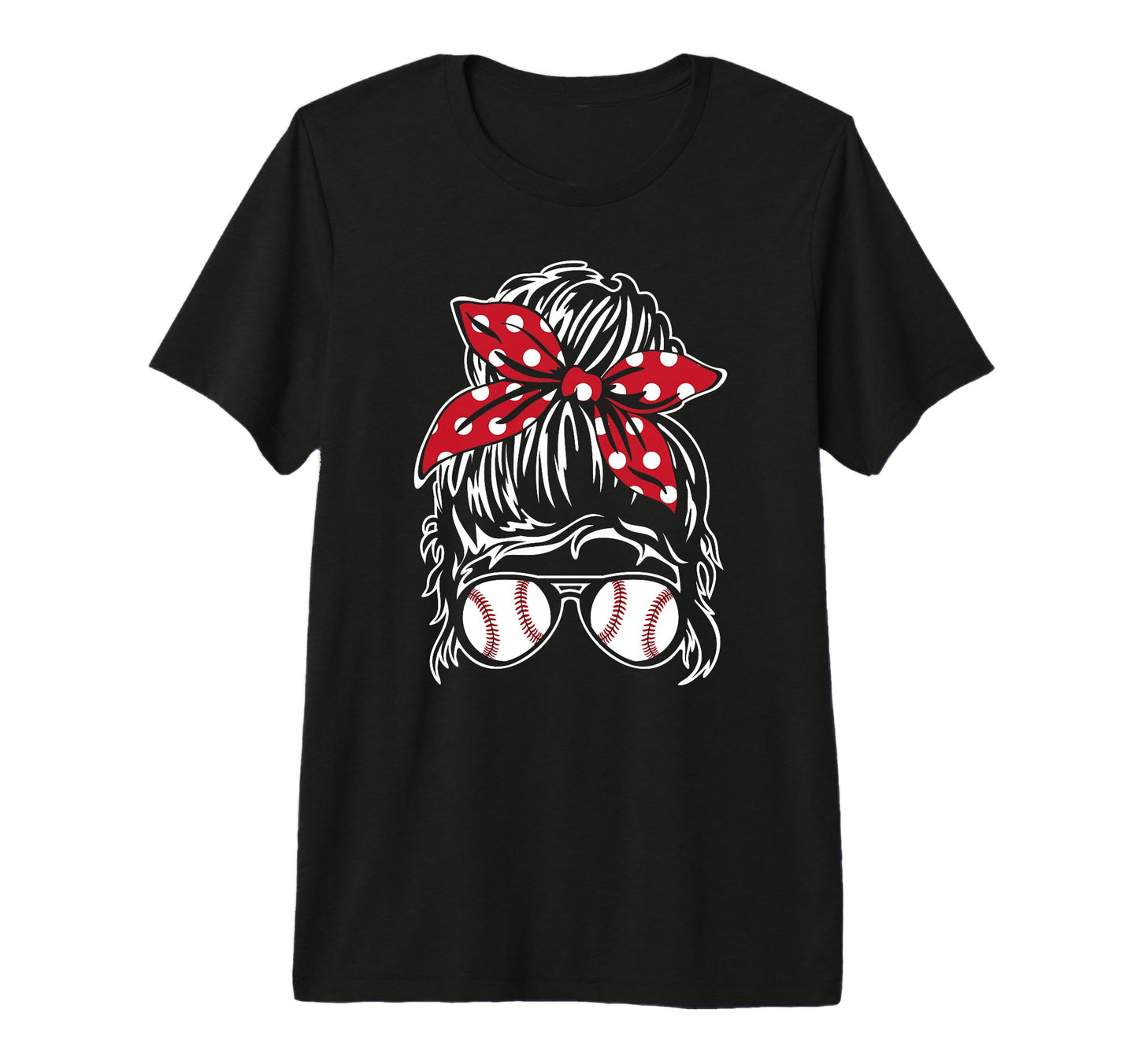 Baseball Softball Mom Sister Aunt Messy T-Shirt - Minimalist Print Unisex - T-Shirt, Sweatshirt, Hoodie