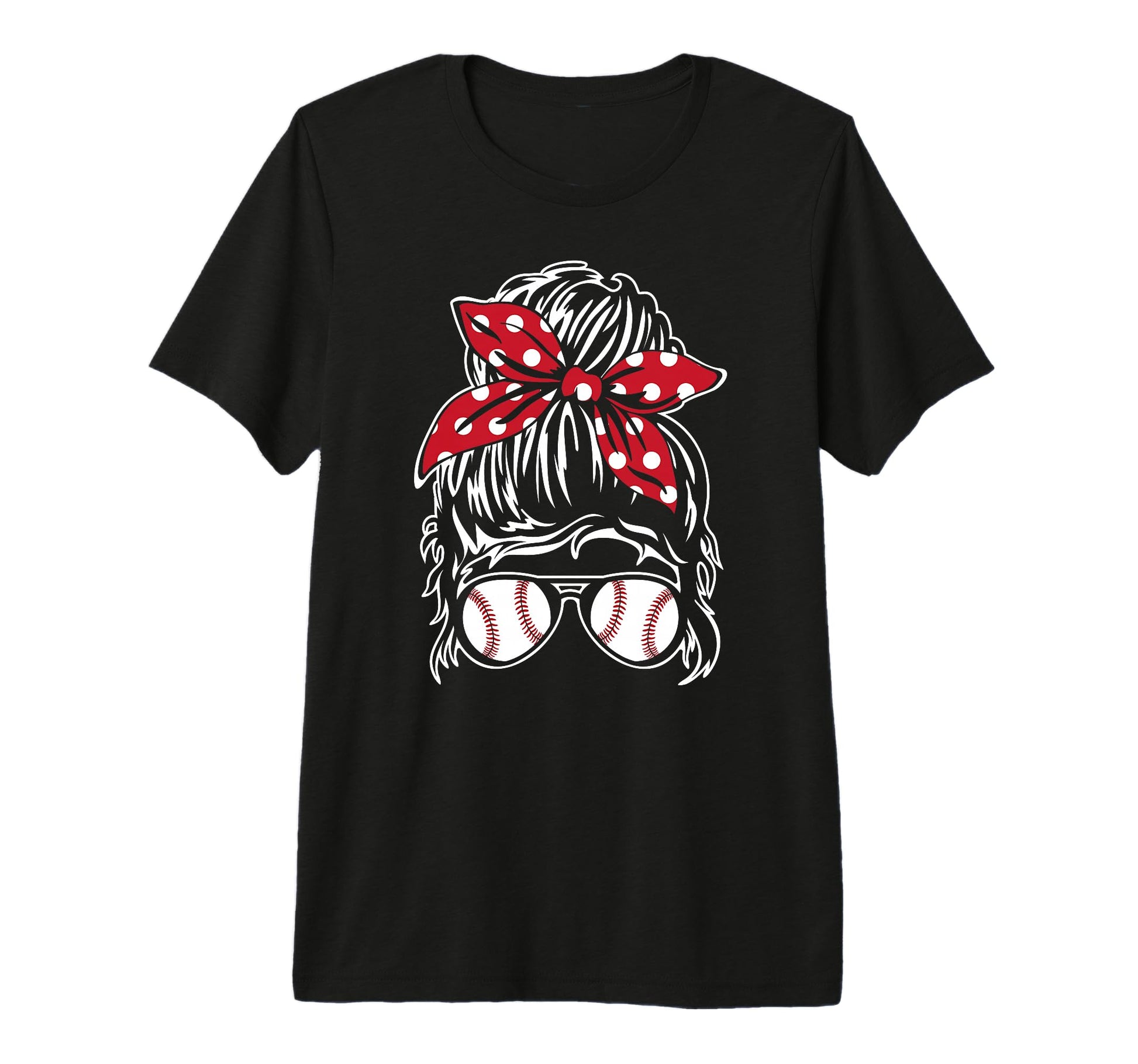 Baseball Softball Mom Sister Aunt Messy T-Shirt - Minimalist Print Unisex - T-Shirt, Sweatshirt, Hoodie