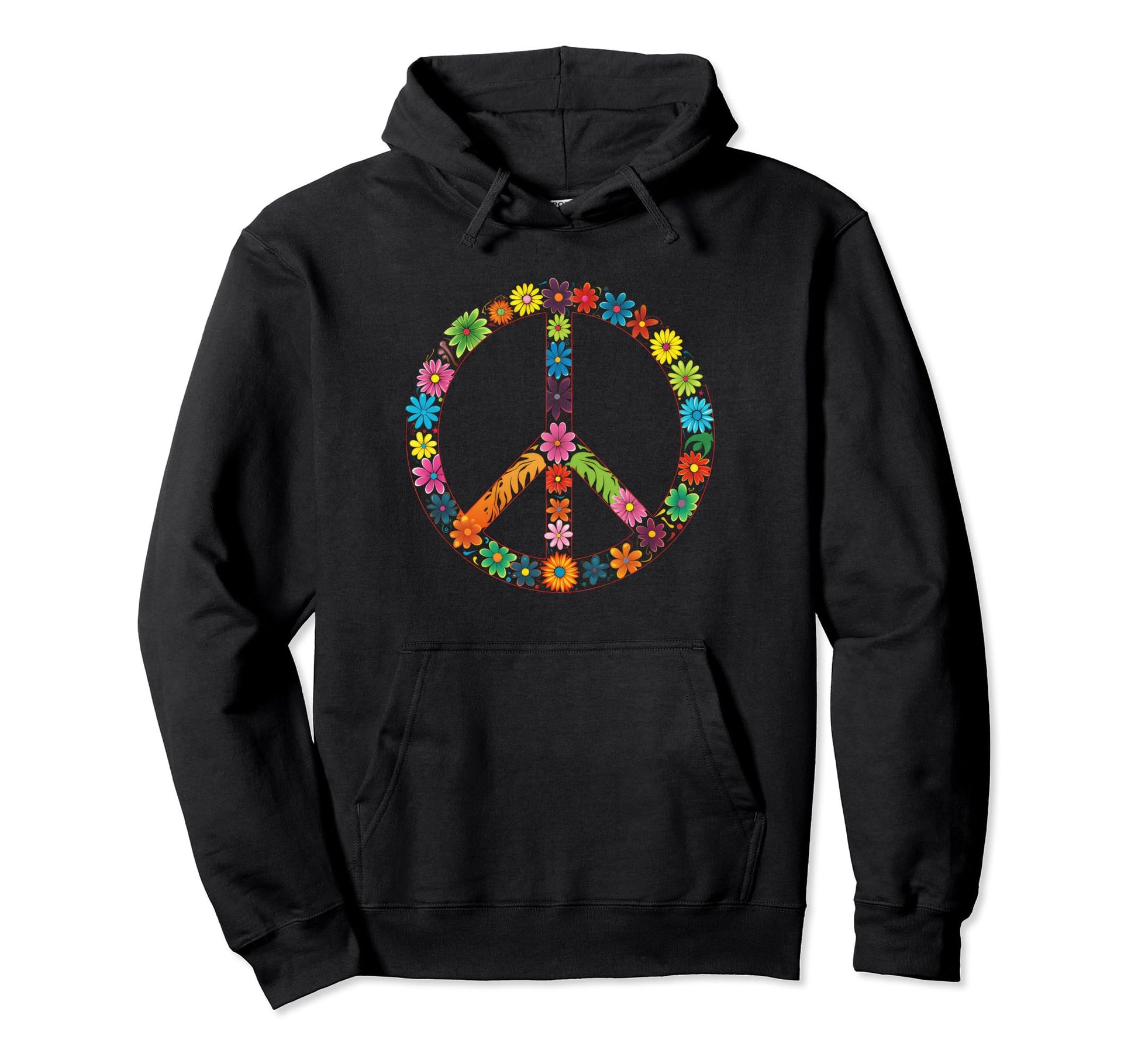 Peace Sign 60S 70S Hippie Boho 61 Hoodie - Novelty Apparel for Adults - T-Shirt, Sweatshirt, Hoodie