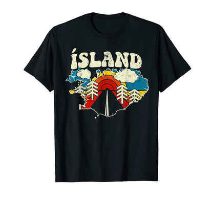 Iceland Icelandic Country Rainbow Sland T-Shirt - Unique Graphic Men Women - T-Shirt, Sweatshirt, Hoodie