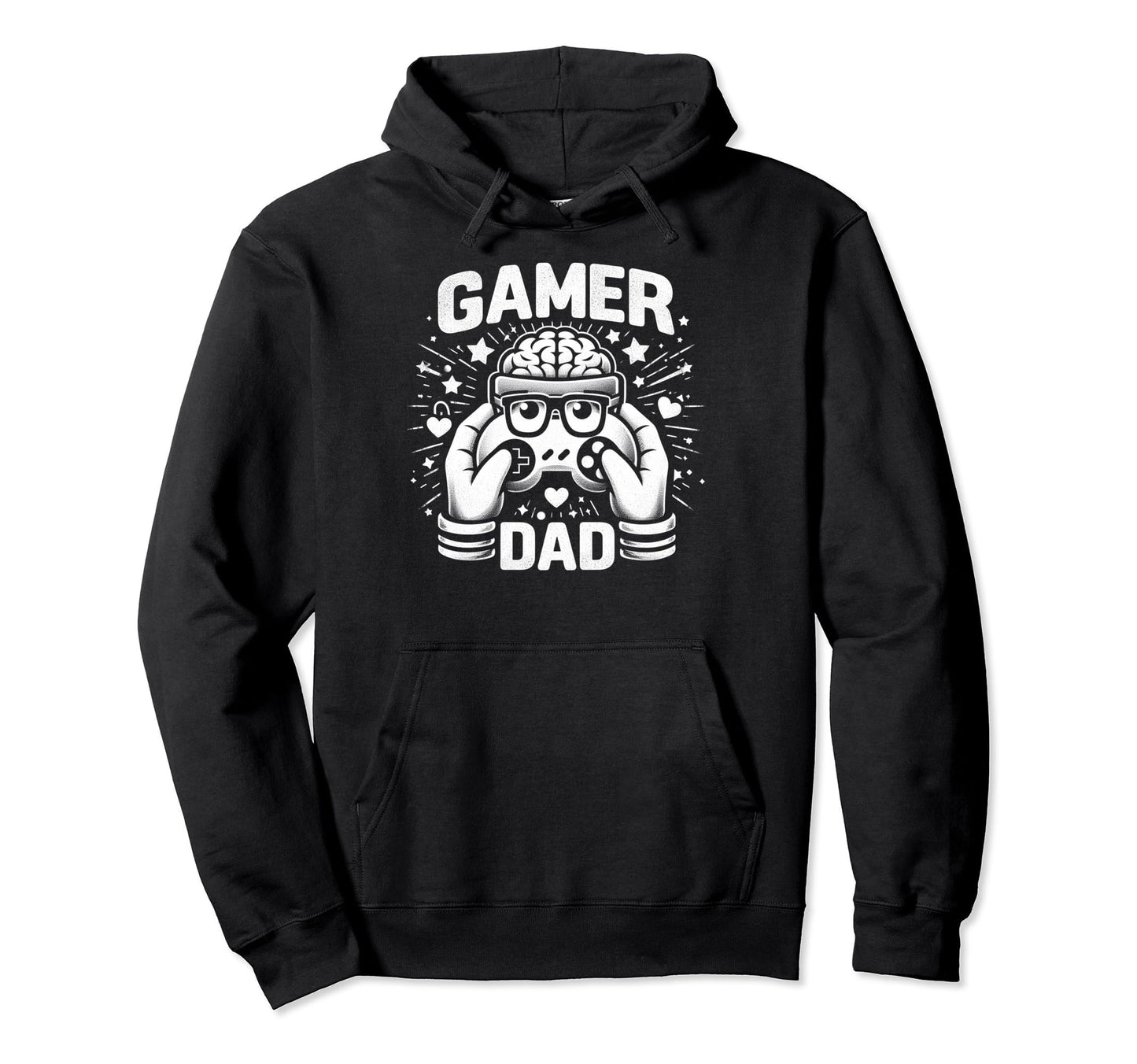 Gamer Dad Game Controller Gaming Video Game Hoodie - Unique Graphic Unisex - T-Shirt, Sweatshirt, Hoodie