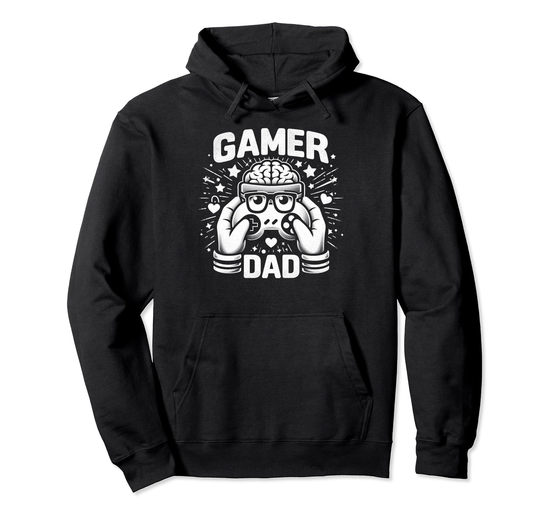 Gamer Dad Game Controller Gaming Video Game Hoodie - Unique Graphic Unisex - T-Shirt, Sweatshirt, Hoodie