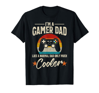Gamer Dad Like Normal Dad Video Game T-Shirt - Minimalist Print for Adults - T-Shirt, Sweatshirt, Hoodie
