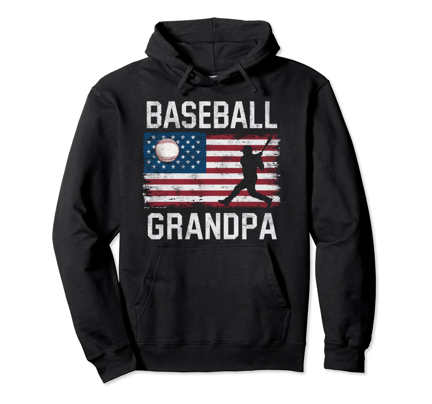Baseball Grandpa Grandfather Gramps Hoodie - Custom Art Print for Adults - T-Shirt, Sweatshirt, Hoodie