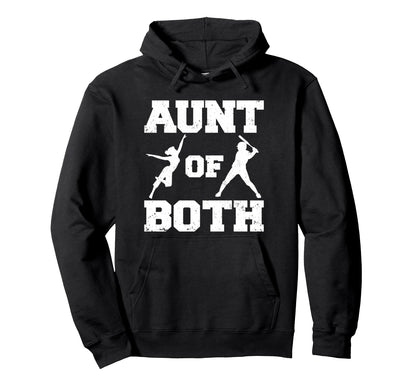 Aunt Both Dance And Baseball Funny Dancer Hoodie - Minimalist Print Unisex - T-Shirt, Sweatshirt, Hoodie