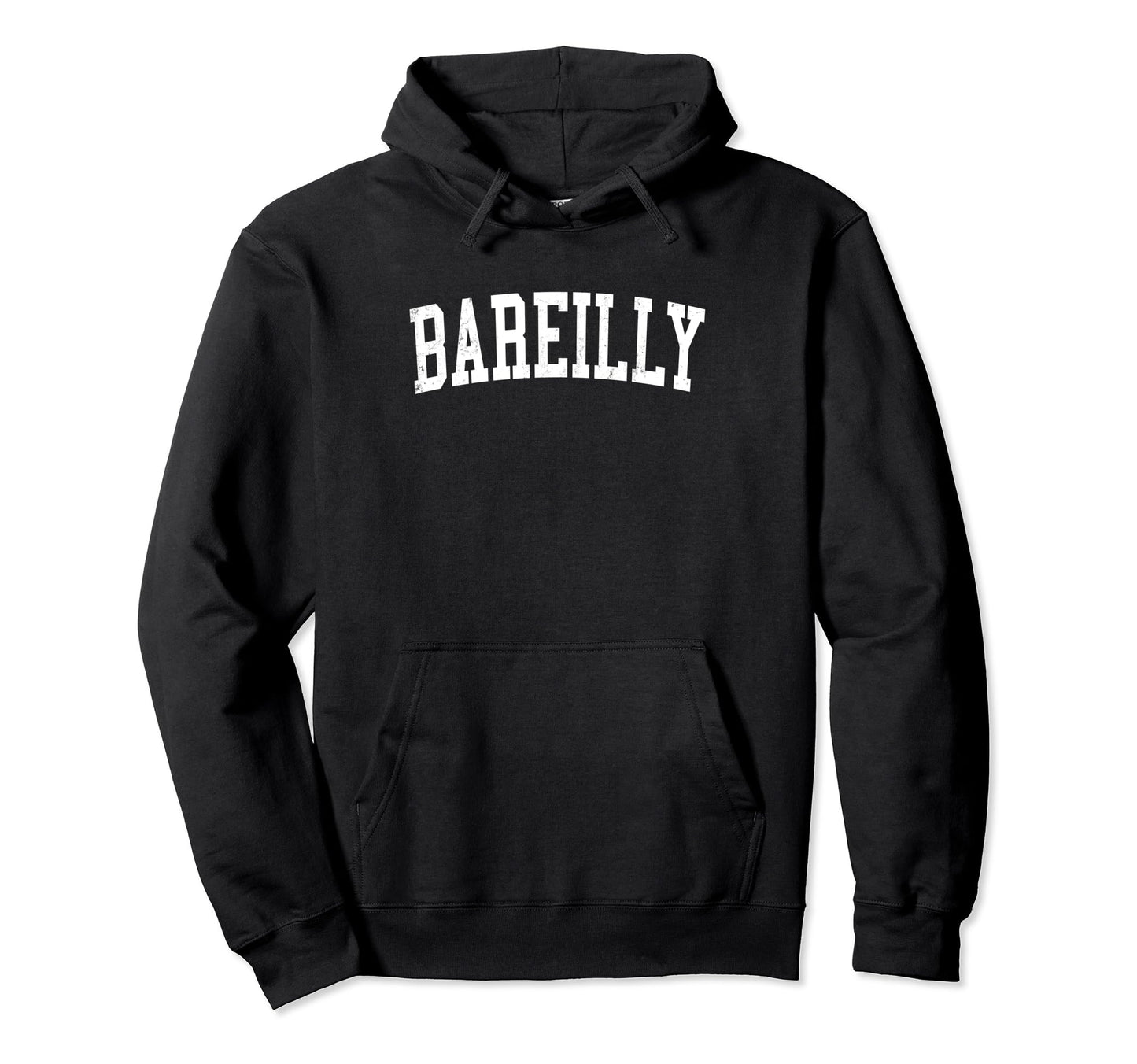 Bareilly India Distressed White Hoodie - Aesthetic Graphic Men Women - T-Shirt, Sweatshirt, Hoodie