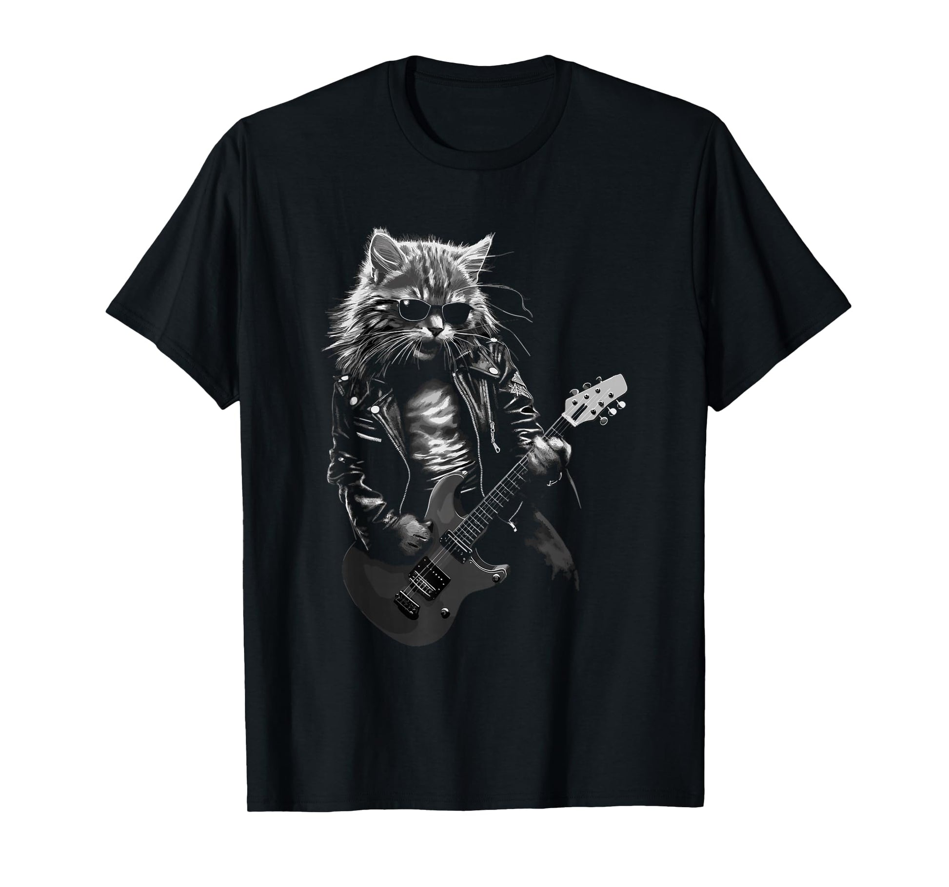 Rock Roll Music Concert Festival Cat T-Shirt - Trendy Graphic for Adults - T-Shirt, Sweatshirt, Hoodie