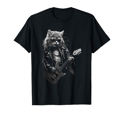 Rock Roll Music Concert Festival Cat T-Shirt - Trendy Graphic for Adults - T-Shirt, Sweatshirt, Hoodie