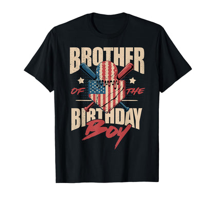 Brother Birthday Matching Baseball T-Shirt - Custom Art Print Men Women - T-Shirt, Sweatshirt, Hoodie