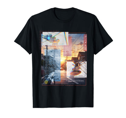 Japanese Anime Street Vaporwave 90S T-Shirt - Custom Art Print Men Women - T-Shirt, Sweatshirt, Hoodie