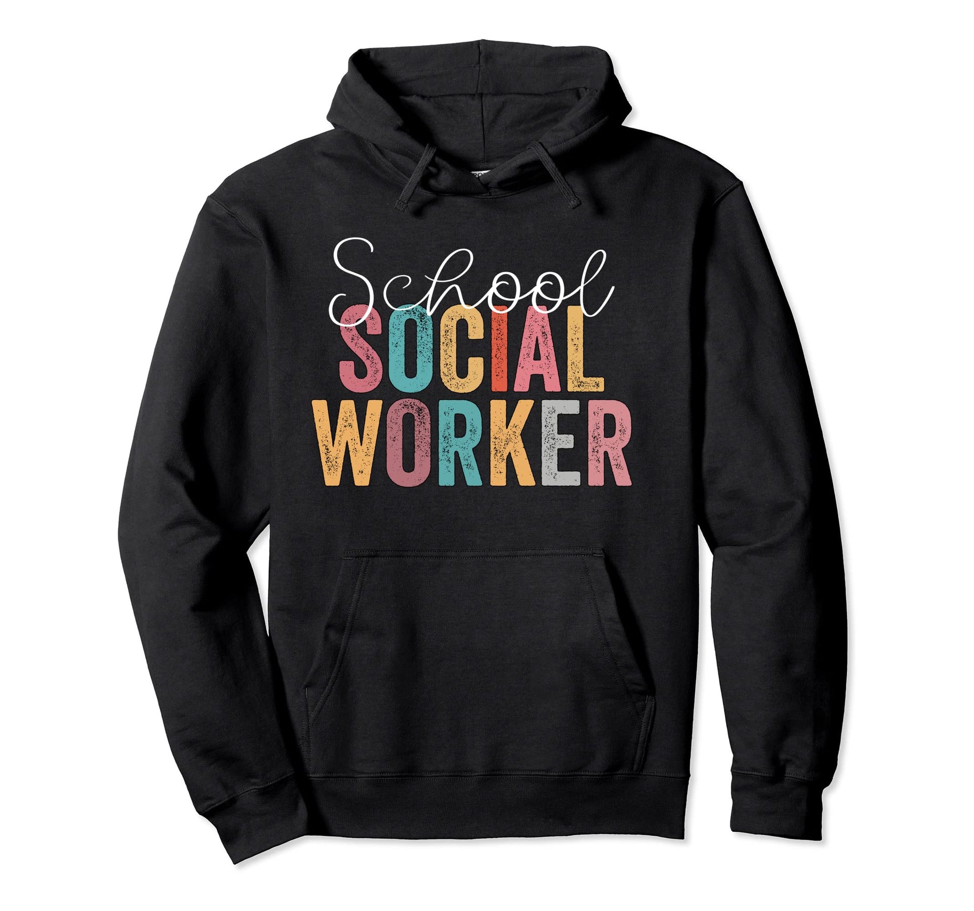 School Social Worker Rainbow 2023 Hoodie - Aesthetic Graphic Unisex - T-Shirt, Sweatshirt, Hoodie