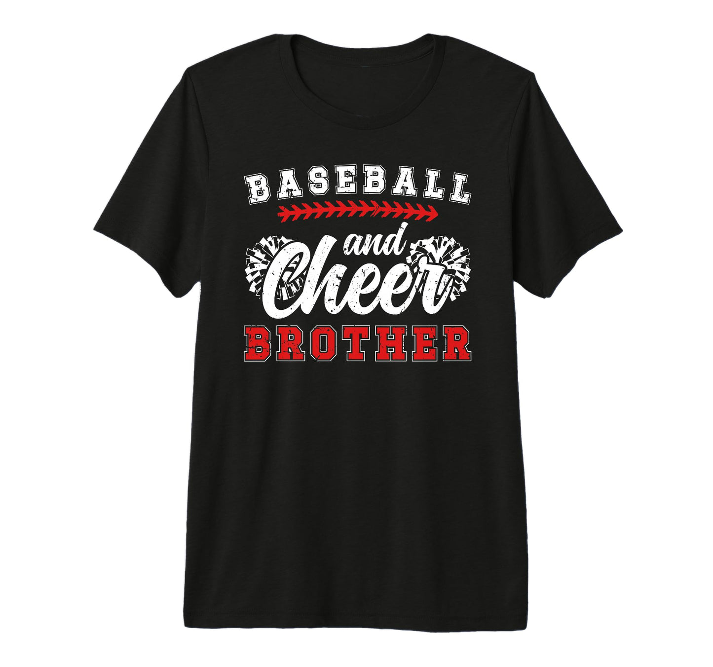 Baseball And Cheer Brother Baseball T-Shirt - Graphic Print Men Women - T-Shirt, Sweatshirt, Hoodie