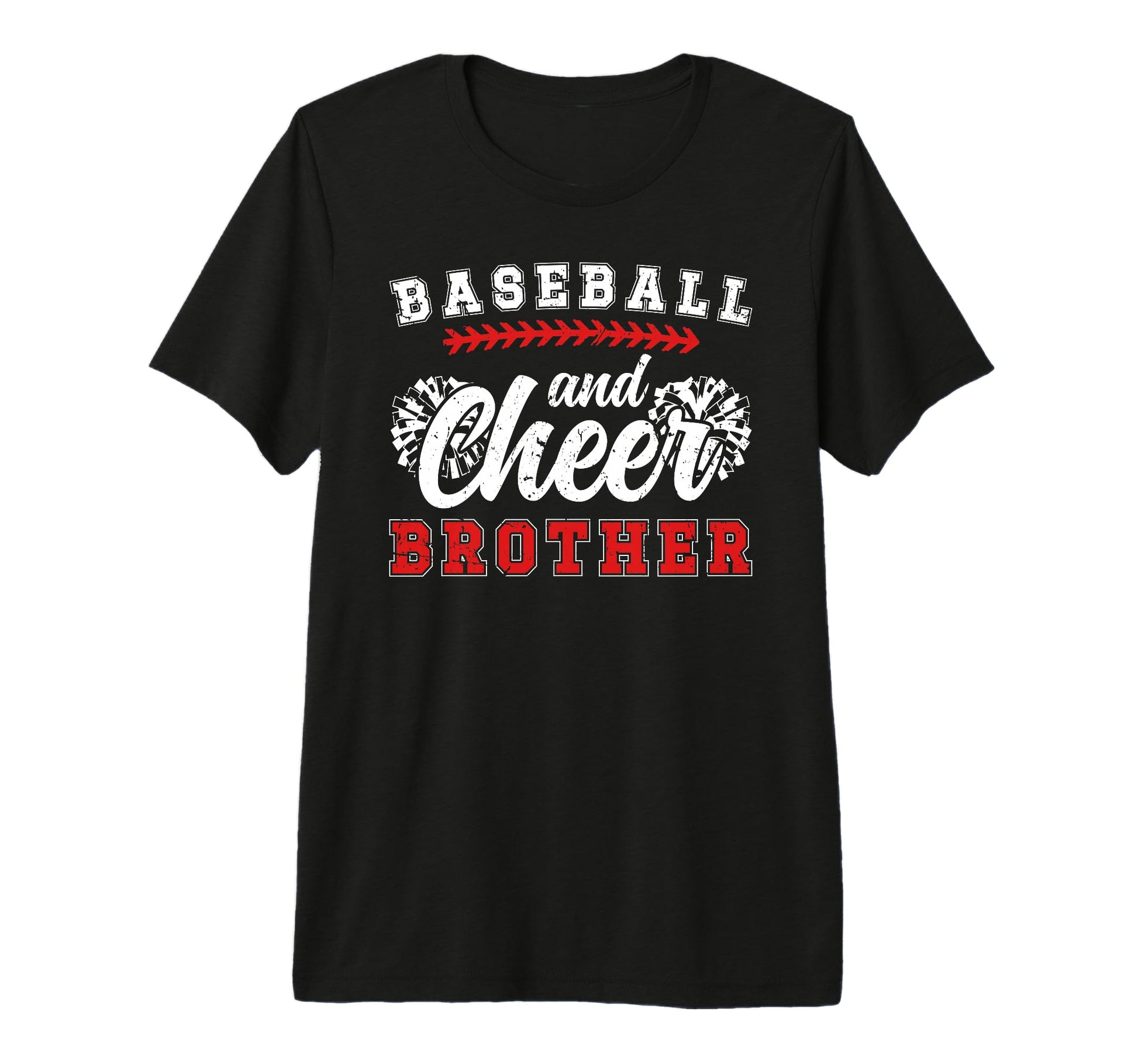 Baseball And Cheer Brother Baseball T-Shirt - Graphic Print Men Women - T-Shirt, Sweatshirt, Hoodie