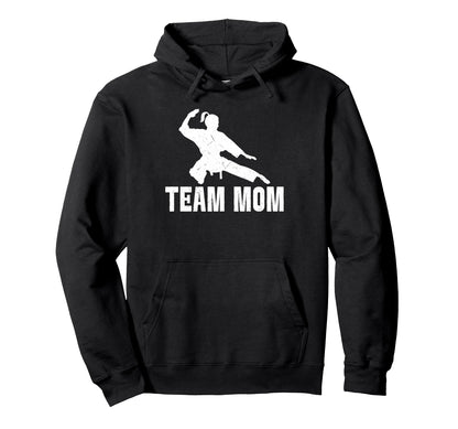 Team Mom Karate Game Day Sports Parent Hoodie - Minimalist Print Men Women - T-Shirt, Sweatshirt, Hoodie
