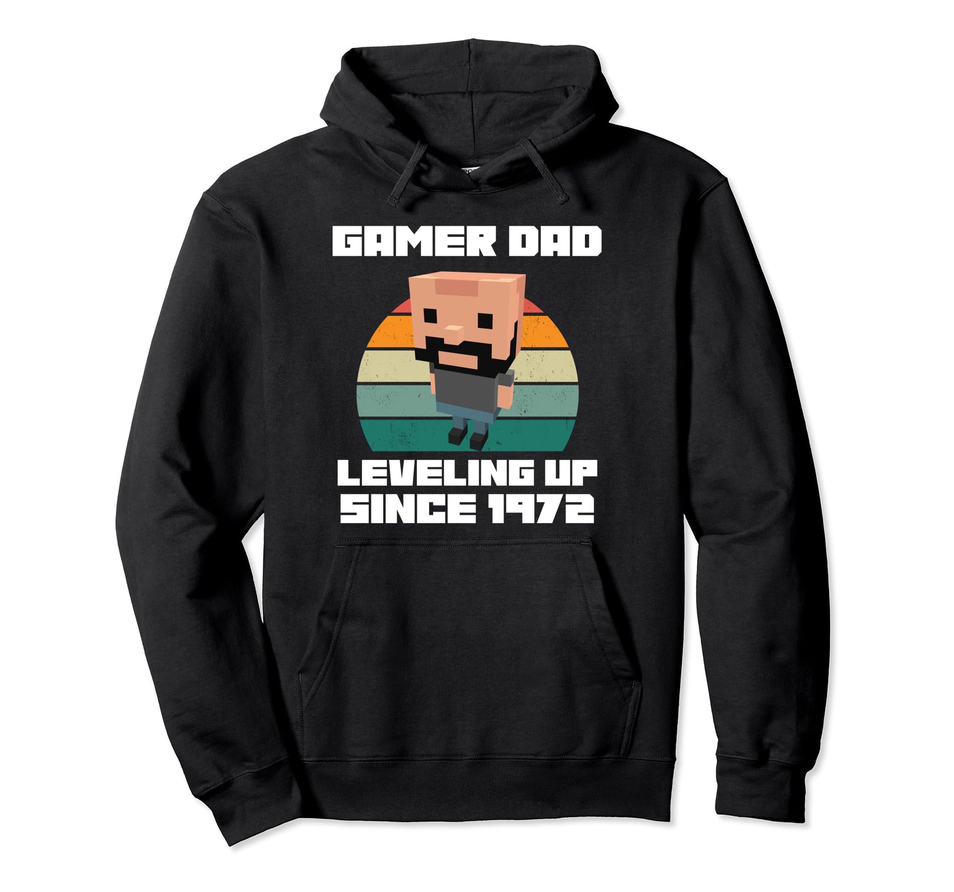 Gamer Dad Leveling Up Since 1972 Father Day Hoodie - Graphic Print Unisex - T-Shirt, Sweatshirt, Hoodie
