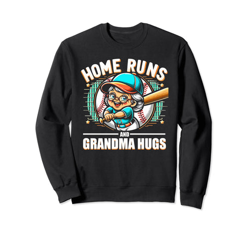Baseball Grandma Grandmother Granny Sweatshirt - Fun Novelty Design Unisex - T-Shirt, Sweatshirt, Hoodie