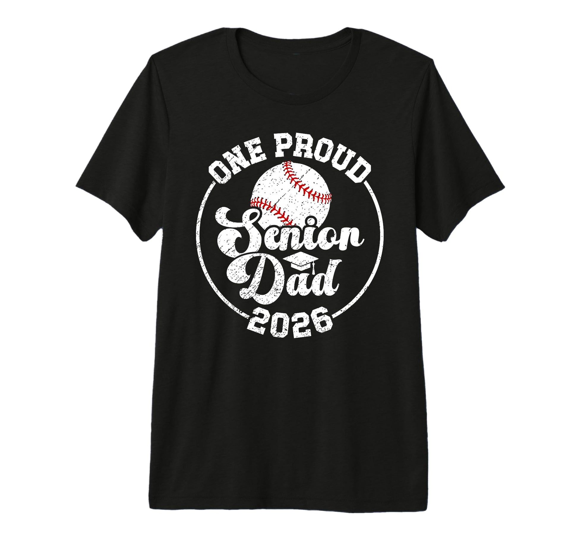 Mens One Proud Baseball Senior Dad T-Shirt - Custom Art Print for Adults - T-Shirt, Sweatshirt, Hoodie