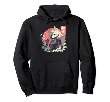 Goth Grunge Demon Anime Furry Wolf Hoodie - Aesthetic Graphic Unisex - T-Shirt, Sweatshirt, Hoodie