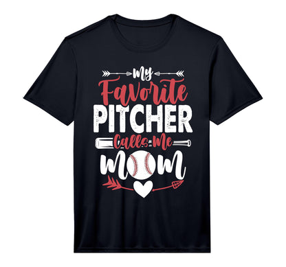 My Favorite Pitcher Calls Me Mom T-Shirt - Aesthetic Graphic Men Women - T-Shirt, Sweatshirt, Hoodie