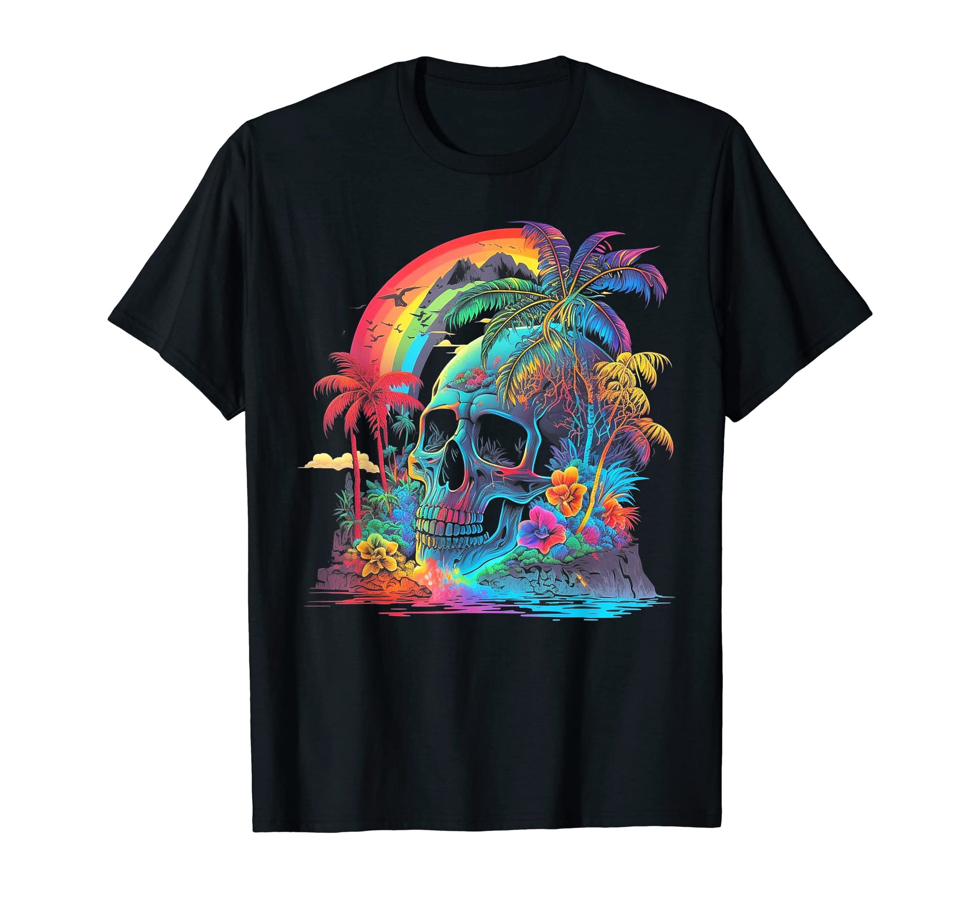 Palm Tree Tropical 80S Beach 70S T-Shirt - Trendy Graphic Men Women - T-Shirt, Sweatshirt, Hoodie