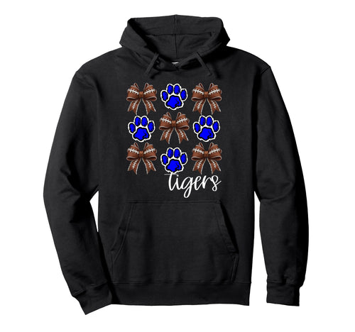 Tigers Football Mom Coquette Bows Game Hoodie - Trendy Graphic Men Women - T-Shirt, Sweatshirt, Hoodie