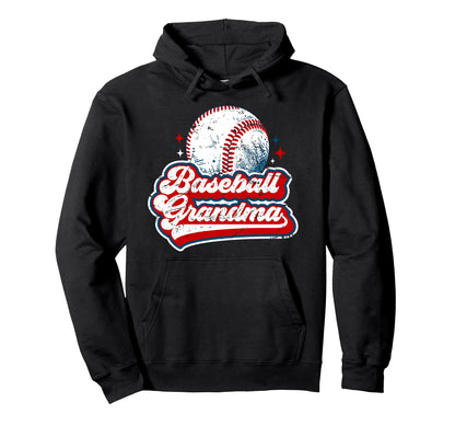 Baseball Grandma Baseball Player Hoodie - Casual Everyday Wear Unisex - T-Shirt, Sweatshirt, Hoodie