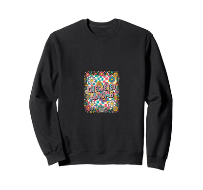 Checkered Blooms Flower Arranging Sweatshirt - Graphic Print Men Women - T-Shirt, Sweatshirt, Hoodie