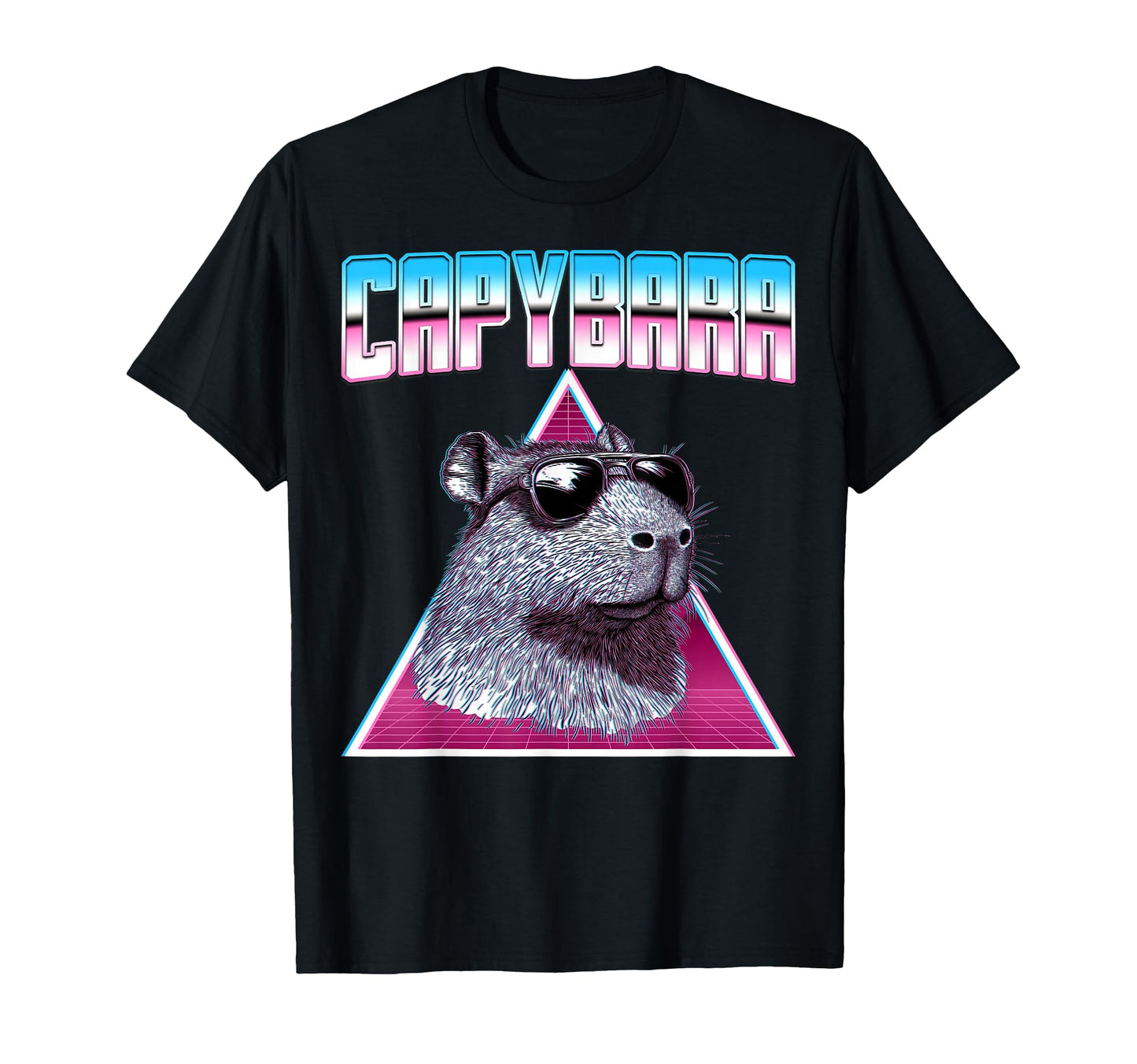 Capybara Capibara Sunglasses Vaporwave T-Shirt - Graphic Print Men Women - T-Shirt, Sweatshirt, Hoodie