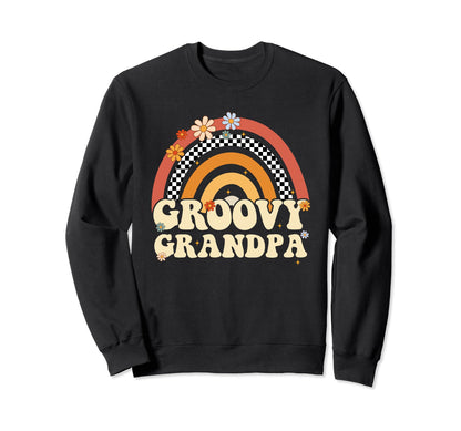 Groovy Grandpa Matching Family Sweatshirt - Custom Art Print Men Women - T-Shirt, Sweatshirt, Hoodie