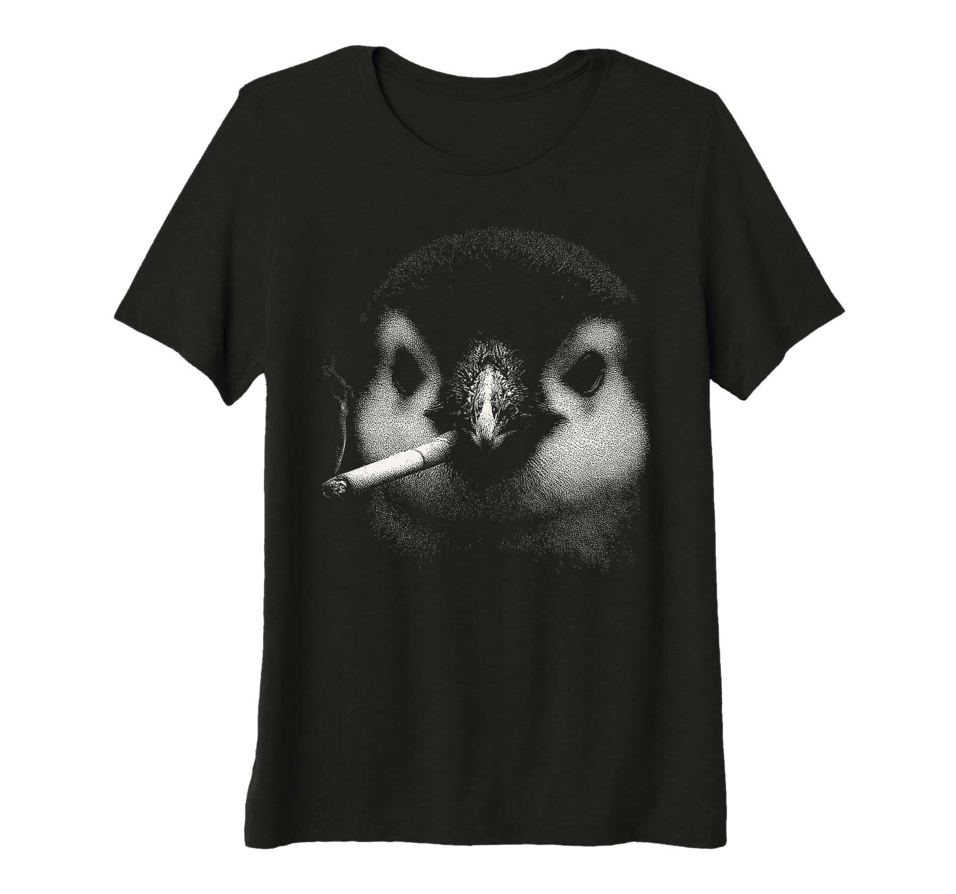 Womens Bad Penguin Smoking Cigarette T-Shirt - Graphic Print for Adults - T-Shirt, Sweatshirt, Hoodie