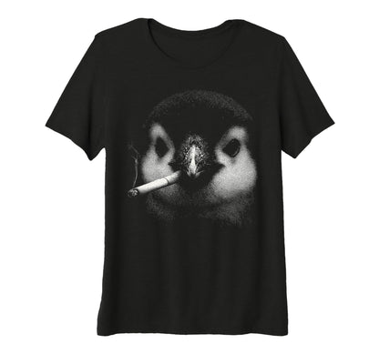 Womens Bad Penguin Smoking Cigarette T-Shirt - Graphic Print for Adults - T-Shirt, Sweatshirt, Hoodie
