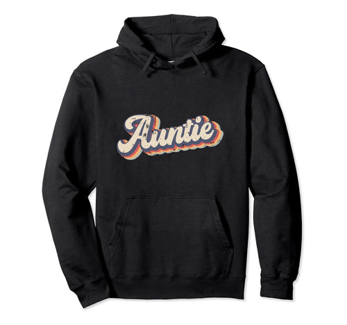 Auntie Rainbow Distressed Hoodie - Unique Graphic Men Women - T-Shirt, Sweatshirt, Hoodie
