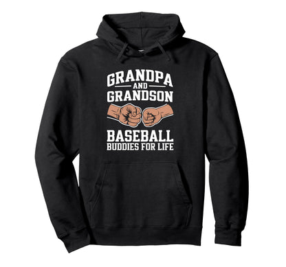 Grandpa Grandson Baseball Player Hoodie - Trendy Graphic for Adults - T-Shirt, Sweatshirt, Hoodie