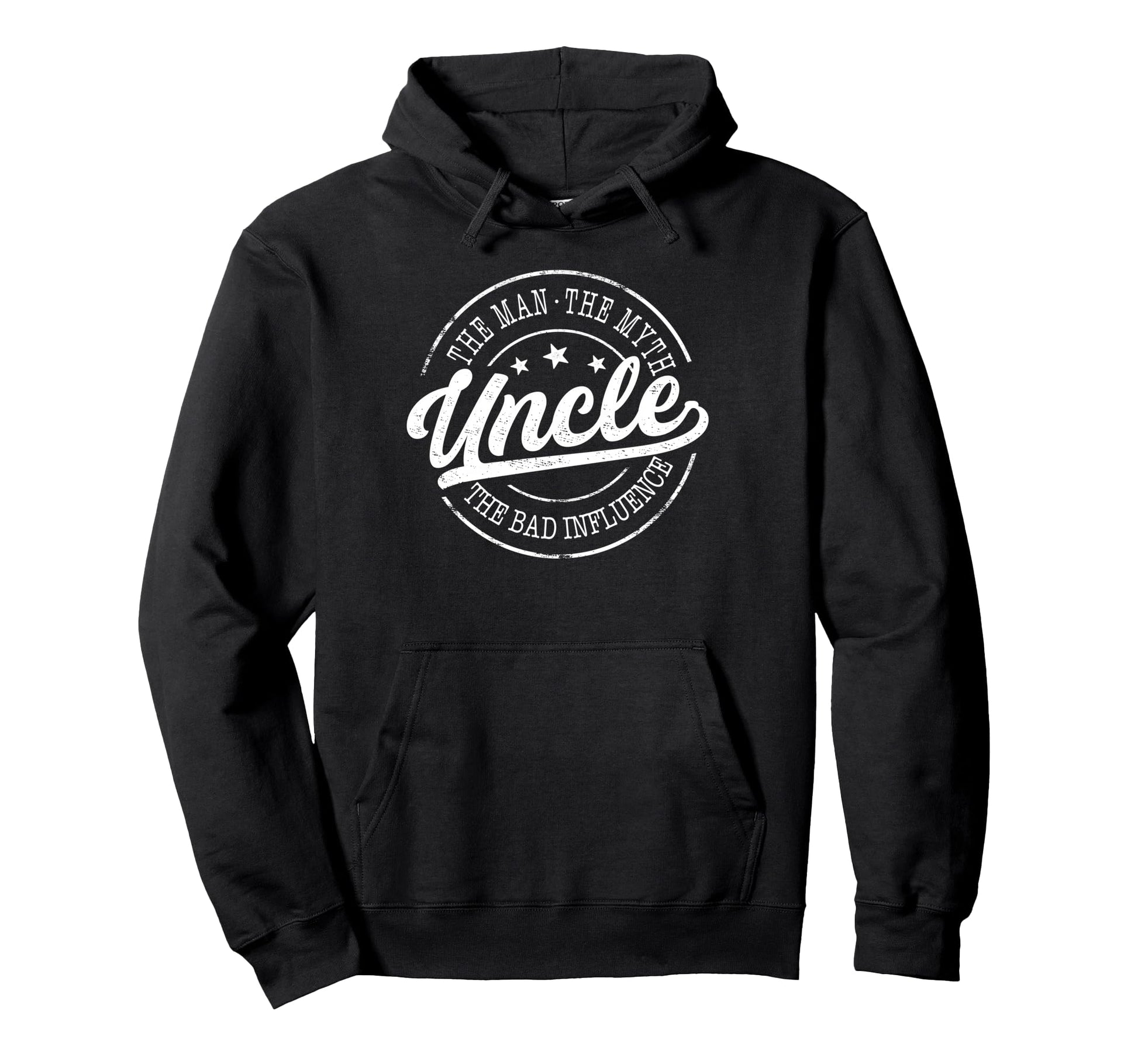 Uncle Myth Bad Influence Emblem Hoodie - Trendy Graphic Unisex - T-Shirt, Sweatshirt, Hoodie