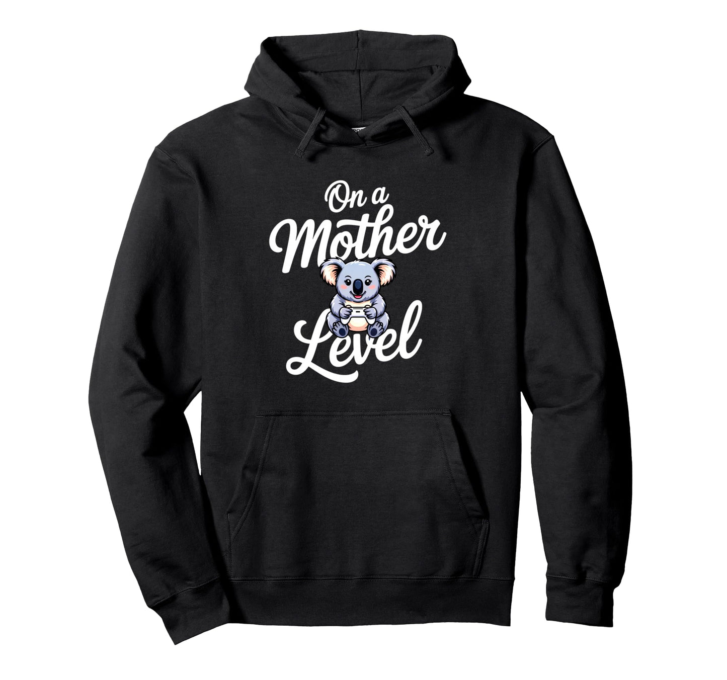 Funny Mothers Day Mother Level Gamer Hoodie - Minimalist Print for Adults - T-Shirt, Sweatshirt, Hoodie